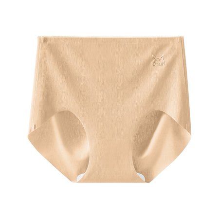 

High Waist Ice Silk Seamless Panties Womens Pure Cotton Crotch Briefs