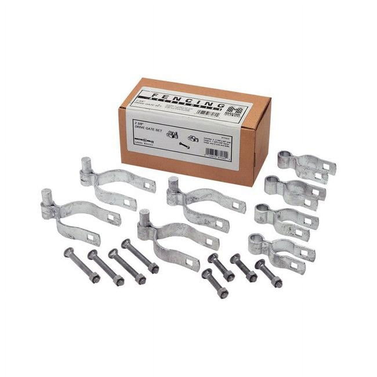 MIDWEST AIR TECHNOLOGIES Galvanized Chain Link Drive Gate Hardware Set, 2-3/8-In. 328538C