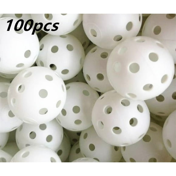 A99Golf 100pcs Practice Training Balls Air Flow Golf Balls for Driving Range, Swing Practice, Indoor Simulators, Outdoor & Home Use White Floater Water Fun