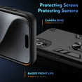 thumbnail image 7 of Cutyskin for Motorola Moto Edge 30 Pro Case, Ring Holder with Camera Lens Protection & Kickstand Military Grade Drop Tested Shockproof Heavy Duty Protective Magnetic Phone Case, Black, 7 of 7
