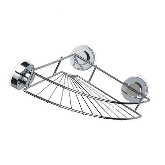 AOOOWER Rustproof Stainless Steel Shower Shelf With Suction Cups For Bathroom Wall Corner Shelf Kitchen Storage Organization