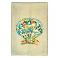 thumbnail image 1 of Betsy Drake KT304 Teal Scallop Shell Kitchen Towel, 1 of 1