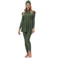 thumbnail image 3 of IBTOM CASTLE Modest Muslim Islamic Long Sleeve Burkini for Women Full Cover Swim Rashguard Hijab Swimsuit Bathing Suit 4XL Green, 3 of 7