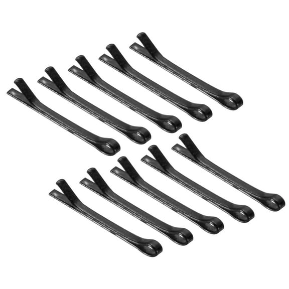 Uxcell 10Pcs Tiny Doll Hair Pins, 0.59" Black Mini Metal Hair Clips Bobby Pins