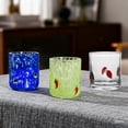 thumbnail image 2 of Vasos de vidrio sin tallo con temática navideña, diseño de textura única, decoración para fiesta de Acción de Gracias y Navidad., 2 of 8