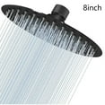 thumbnail image 1 of High Pressure Black Shower Head 8 Inch Round Rain Shower Head Luxury, 1 of 8
