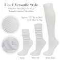 thumbnail image 2 of allydrew Knee High Slouchy Scrunch Socks for Women (Set of 3), White, 2 of 6