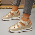 thumbnail image 3 of Bootara Women'S Plus Size Hollow-Out Casual Sandals, Closed Toe Platform Sandals Height-Boosting Thick Sole, 3 of 12