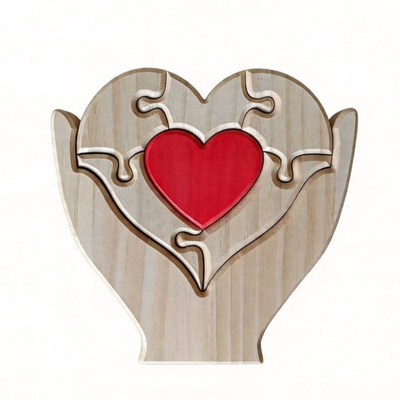 Heart Puzzle Ornament, Mother's Day Gifts for Mom, Mom Love Never Fades, Home Decoration for Mother's Day