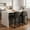 black, variant on Towallmark Modern Bar Stools Set of 2 – PU Leather Counter Height, Upholstered with Back & Footrest – Metal Frame Kitchen Island Chairs for Home Bar, Dining Room – Grey