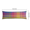 thumbnail image 6 of Plaid Body Pillow Cover - Soft & Breathable Fabric, Hidden Zipper, 20"x54", Buffalo Check & Vintage Plaid Print - Perfect Gift for Side Sleepers, Cabin Decor & Pregnancy Support, 6 of 7
