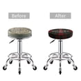 thumbnail image 5 of Kll Wonderful Time Christmas Round Bar Chair Cushion Cover 12 Inch,Bar Stool Protector With Elastic, Soft Washable, 5 of 7