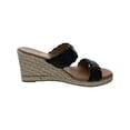 thumbnail image 2 of André Assous Womens Aria Leather Slip-On Wedge Sandals, 2 of 3