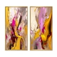 thumbnail image 2 of Designart "Divine Interlude Luscious Abstract Secrets III" Abstract Painting Framed Wall Art Set Of 2 - Modern Pink Framed Canvas Set For Living Room Decor, 2 of 6