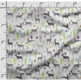 thumbnail image 2 of Soimoi Llama Alpaca Print, Velvet Fabric, Decor Sewing Fabric by The Yard 54 Inch Wide,Decorative Fabric for Upholstery and Home Accents, Multicolor, 2 of 5