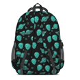 thumbnail image 3 of Alien and Planet Black Pattern Backpack for School, Cute School Bag with Adjustable Shoulder Straps and Padded Back, 16.9"x12.6"x5.9", 3 of 5