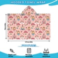 thumbnail image 2 of Princess Mushroom Castle Pattern Hooded Bath Towel，50"x30" for Ages 3 To 12 Kids, Quick Dry Lightweight Soft Microfiber Hood Beach Towel Cover Up for Kids, 2 of 7