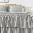 thumbnail image 6 of JML 3 Piece Ruffle Skirt Bedspread Set,Soft 30" Drop Coverlet Set,King,Grey, 6 of 6