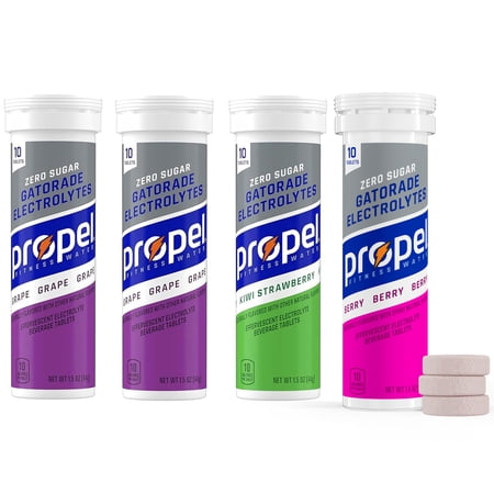 Propel Drink Mix Tablets, Variety Pack, 1.5 oz, 40 count