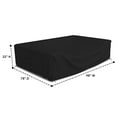 thumbnail image 4 of Covers & All Patio Sectional Sofa set cover - Heavyduty 12 Oz. Waterproof, Durable Outdoor Furniture Table & Chair set cover with Airpockets & Drawstring (98"Wx 67"D x 43"H, Black), 4 of 8