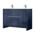 thumbnail image 2 of Lafarre 48 in W Navy Blue Double Bath Vanity, White Quartz Top and Chrome Faucet Set, 2 of 6