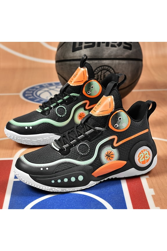 Men'S High-top Basketball Shoes, Youth Boys' Sports Training Shoes For Adults Anti-slip, Wear-resistant, Breathable Sports Shoes For Outdoor Street Fashion Trend,