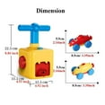 thumbnail image 2 of YATAV Balloon Powered Cars Balloon Racers with Manual Balloon Pump (2 Cars & 6 Balloons) for Kids Boys Girls 3+ and Classroom (Yellow), 2 of 2