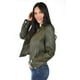 thumbnail image 2 of Chamarra estilo biker Roman Fashion /Juvenil, 7370 (Olivo) verde oscuro EG, 2 of 6
