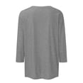 thumbnail image 6 of Bexdxz Cute Ghost Pumpkin Halloween 3/4 Sleeve Shirts for Women Funny Bat Graphic Crew Neck Three Quarter Length Tee Fall Casual Holiday Top Gray 3XL, 6 of 6