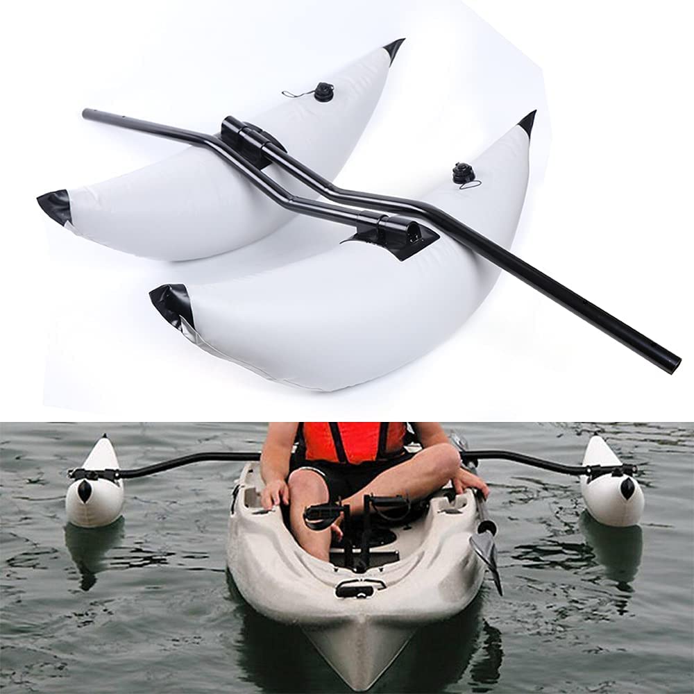 Inflatable Canoe Kayak Outrigger Stabilizer Kit, PVC Fishing Boat Standing Water Stabilizers 2 Person Kayak Accessories (Inflatable Stabilizer Kit)
