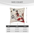 thumbnail image 2 of KLL Floral Leopard Butterflies Decorative Throw Pillow Covers Velvet Soft for Couch Sofa Bedroom Living Room Outdoor (No pillow core)- 20"x20", 2 of 5