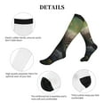 thumbnail image 5 of Lsque Daisy Sleeping Sloth Pattern Sport Compression Socks for Men & Women 15-20 mmHg Knee High Nurse Pregnant Running Medical and Travel Athletic, 5 of 6