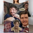 thumbnail image 5 of Cool #8 Pedro Pascal Blanket Ultra Soft Flannel Fleece Blanket Stylish Bedroom Living Room Sofa Warm Blanket All Season Use 40"*50" （100 * 130cm）, 5 of 6