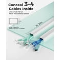 thumbnail image 4 of LazySpin 71" Cord Cover, Large TV Cord Hider for Wall Mounted TV, W1.18 H0.6in, White, 4 of 8