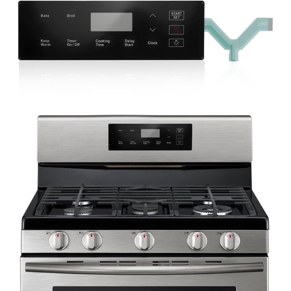 DG34-00036A Membrane Touchpad Control Panel for Samsung Gas Ranges & Ovens Replaces AP6244840 PS12086104 EAP12086104 Models