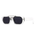 thumbnail image 2 of Square Sunglasses Retro Narrow Frame Fashion Personality Sunglasses with UV400 Protection High Strength Resin Lens and, 2 of 3
