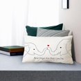 thumbnail image 2 of Elephant Love Themed Pillowcase Decorations for Home, Baby Elephant Never Forget How Much I Love You Throw Pillow Cover 12x20,Valentine's Day Gifts, Elephant Lover Gifts, 2 of 3