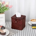 thumbnail image 2 of Tissue Box Square Tissue Holder Seagrass Tissue Box Cover Woven Tissue Box Holder Decorative Tissue Cover for Bathroom Tissue Box Cover Cube for Home Office Table Counter,5.51 x 5.51 x 5.51inch, 2 of 7