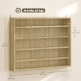 thumbnail image 3 of HOMCOM 5-Storey Wall Shelf Display Cabinet, Shot Glass Display Case, Oak, 3 of 10