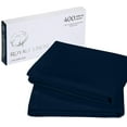 thumbnail image 2 of Royale Linens 400 Thread Count 100% American Grown Cotton Pillowcase Set - Luxury Sateen King Pillow case - 20"x40" Inch Soft & Smooth Set of 2 Navy Pillowcases - (King, Rivera Navy), 2 of 9