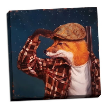 Gango Home Decor Vertical Fox Hunt by Lucia Heffernan (Ready to Hang); One 12x12in Hand-Stretched Canvas