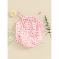 thumbnail image 3 of Bagilaanoe Newborn Baby Girl Rompers Floral Print Sleeveless Bodysuits 3M 6M 9M 12M 18M Infant Casual One Piece Short Jumpsuit, 3 of 7