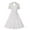 White, variant on QUYUON Women White Graduation Dress Elegant Formal Crew Neck Floral Lace Short Sleeve Cocktail Dress Front Hollow Out Evening Party Wedding Guest A-Line Swing Dress, White L