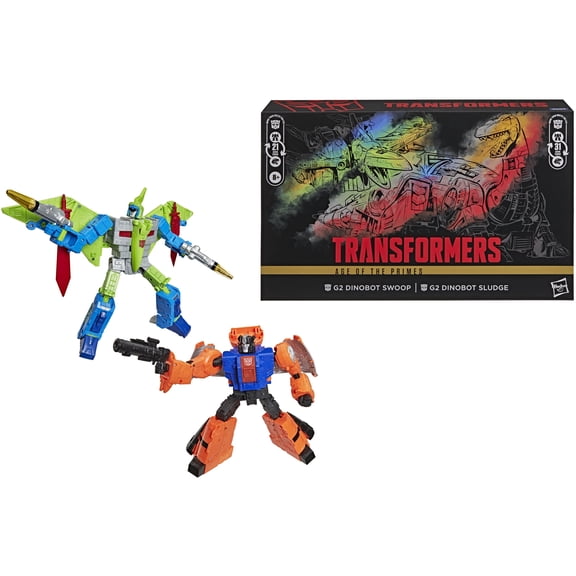 Transformers - Age of the Primes - Leader Class G2 Dinobots Swoop & Sludge Action Figure 2-Pack