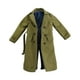 thumbnail image 5 of 1/12 escala mujeres hombres figura gabardina, traje de ropa de muñeca hecha a mano, ropa en miniatura para figuras de acción masculinas femeninas de 6 Verde Hugo gabardina, 5 of 10