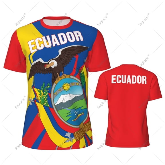 Ecuador Flag Men Sports T-shirt Women Tees jersey for Soccer Football Running Bike Tennis Fitness Fans
