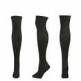 thumbnail image 2 of qolati Knee High Socks for Women Cable Knit Warm Thick Tall Boot Stockings Leg Warmers Long Tights Stockings, 2 of 3