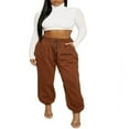 thumbnail image 1 of Female Trousers Elastic High Waist Sweatpants Ankle Banded Pants, 1 of 4