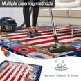 thumbnail image 5 of 4th of July Outdoor Rug for Patio/Deck/Porch, Non-Slip Large Area Rug 4 x 6 Ft, Independence Day Red Blue Poppy Flower Stripe Indoor Outdoor Rugs Washable Area Rugs, Camping Rug Carpet Runner, 5 of 8