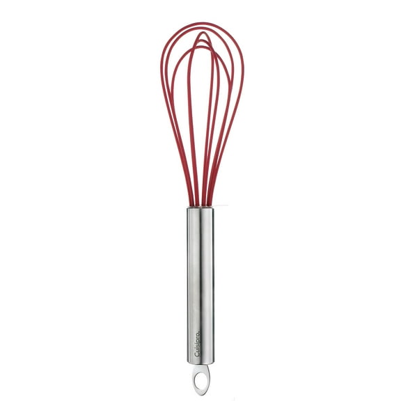 Cuisipro 10-Inch Silicone Egg Whisk, Red